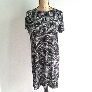 NWT Michael Kors Black/White "Tropical" Dress M
